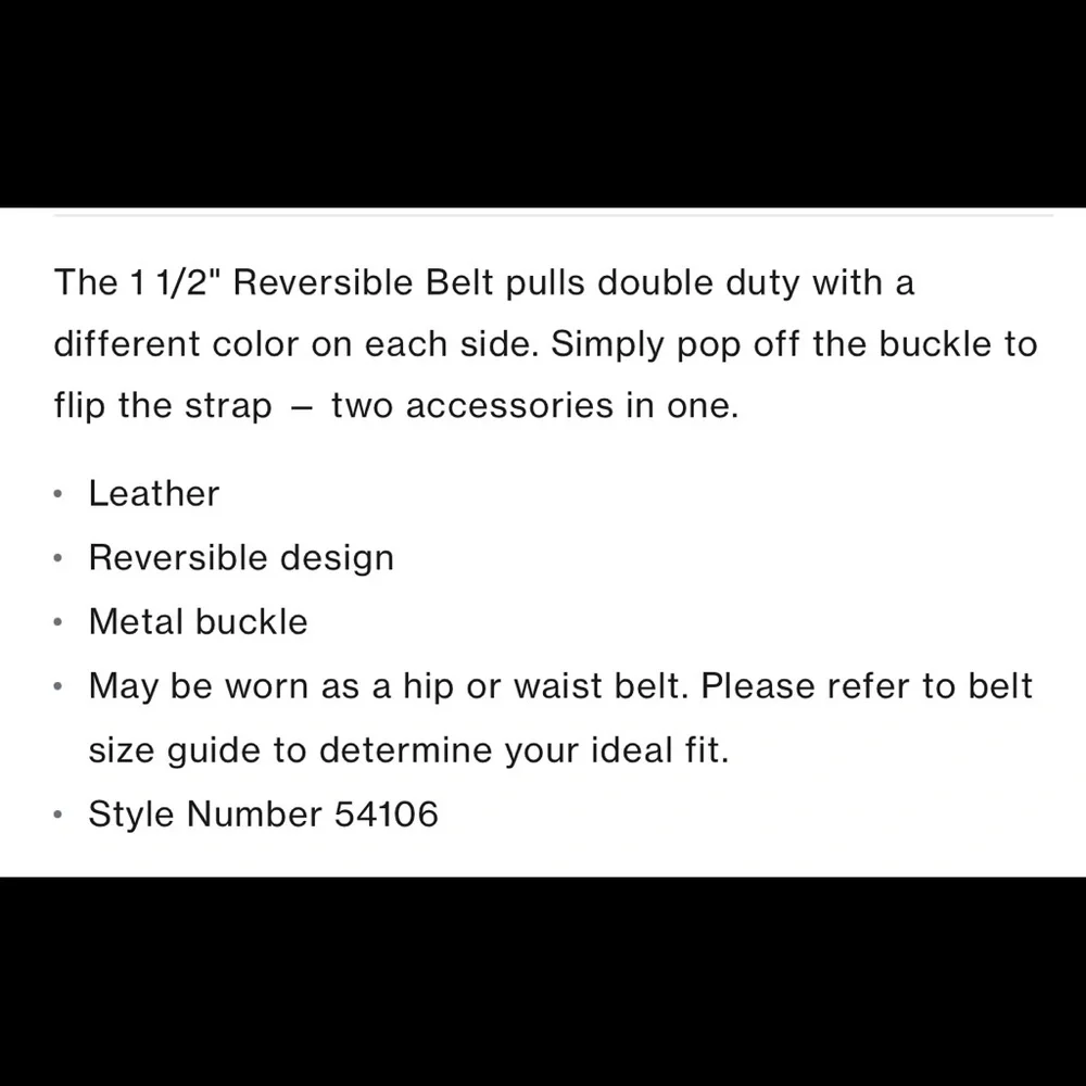 TORY BURCH 1 1/2” REVERSIBLE BELT